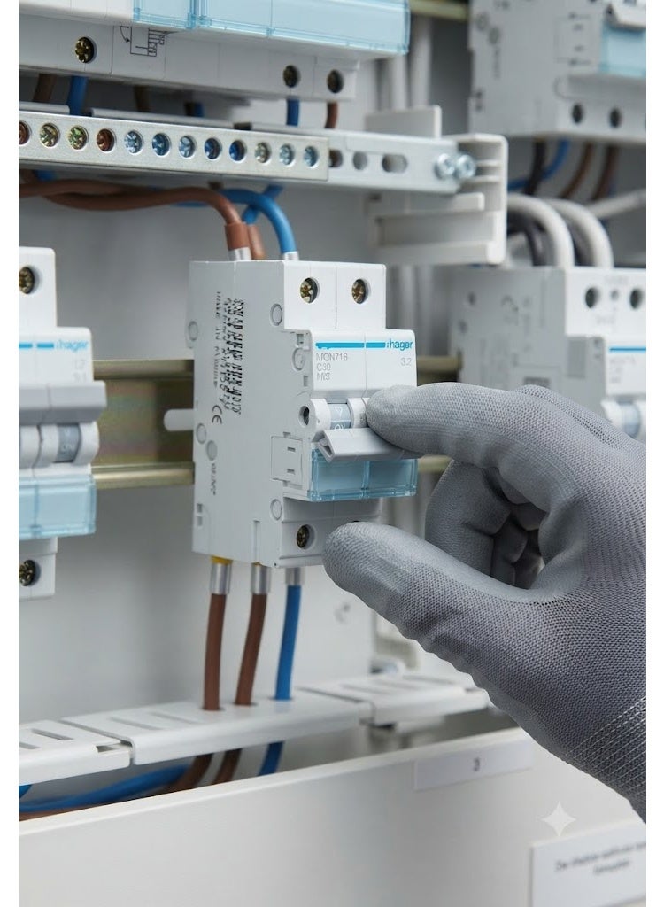 HAGER Miniature circuit breaker double pole 10A 6KA DP MCB TYPE C MCN210 *ONEKONEKT* - Image 3
