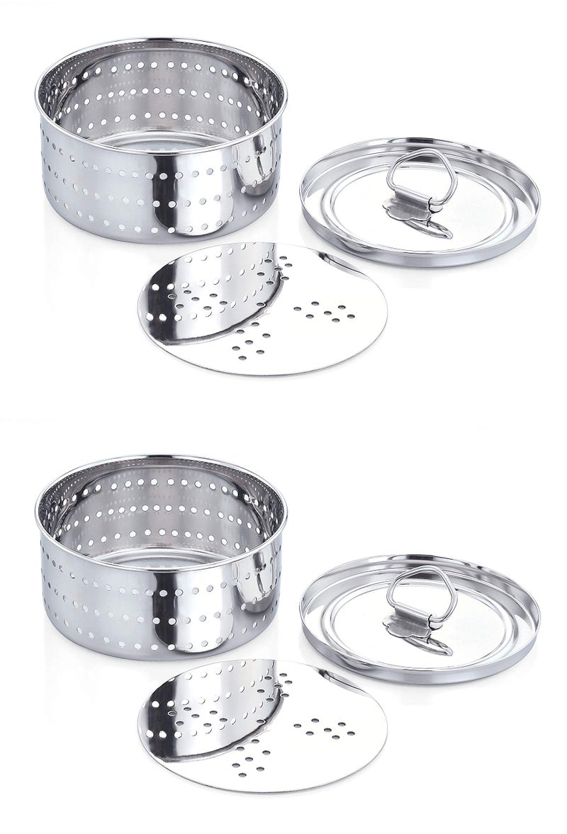 Expresso Stainless Steel Paneer Maker/Strainer Mould Press, 700 ml, Pack of 2 - Image 1