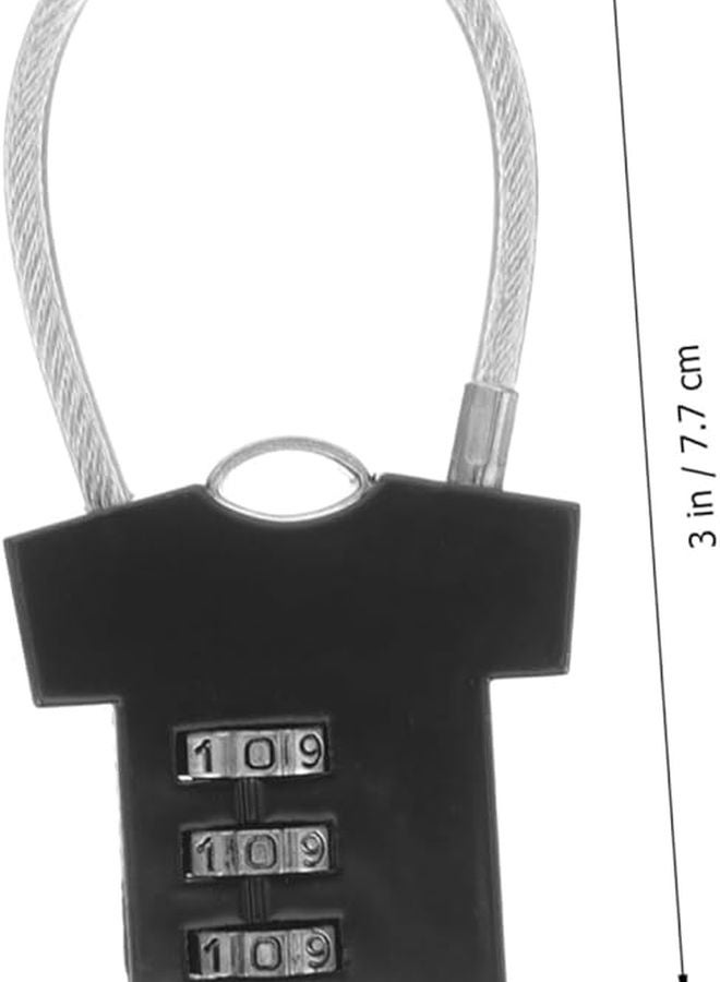 3 قطع أقفال مركبة سوداء لحقائب السفر وخزائن التخزين وأقفال قابلة للنقل آمنة - Image 4