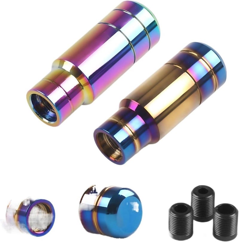 Shift Knob Universal 90MM/130MM/180MM Gear Shift Knob Manual Transmission Aluminum Shifter Lever Knob for Manual Automatic Vehicles(180mm Black Gold) - Image 3