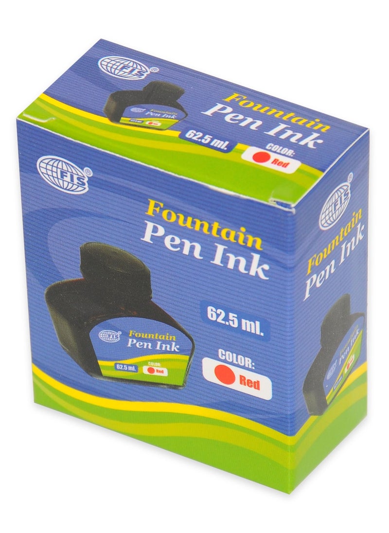 FIS - FIS Fountain Pen INK 62.5 ml, Color : Red - Image 1