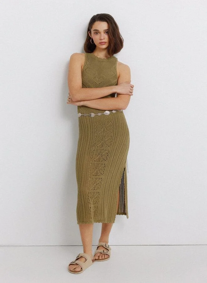 Springfield Pointelle midi dress