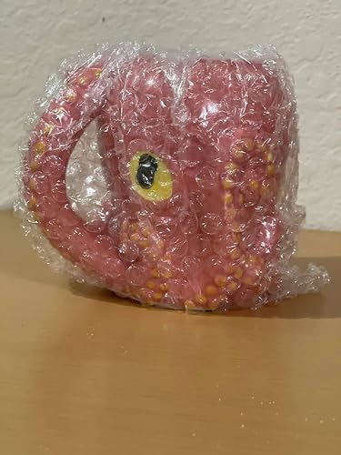 180D Pink Octopus Ceramic 3D Coffee Mug with Tentacle Handle - Image 3