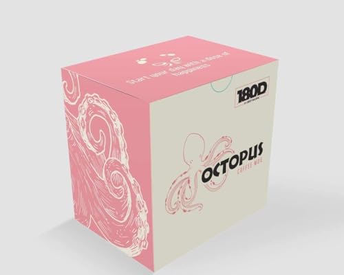 180D Pink Octopus Ceramic 3D Coffee Mug with Tentacle Handle - Image 2