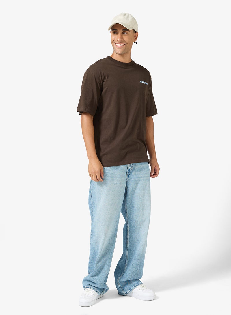 جاك اند جونز تيشيرت جيه جي برادلي برسومات ورقبة دائرية - Image 4