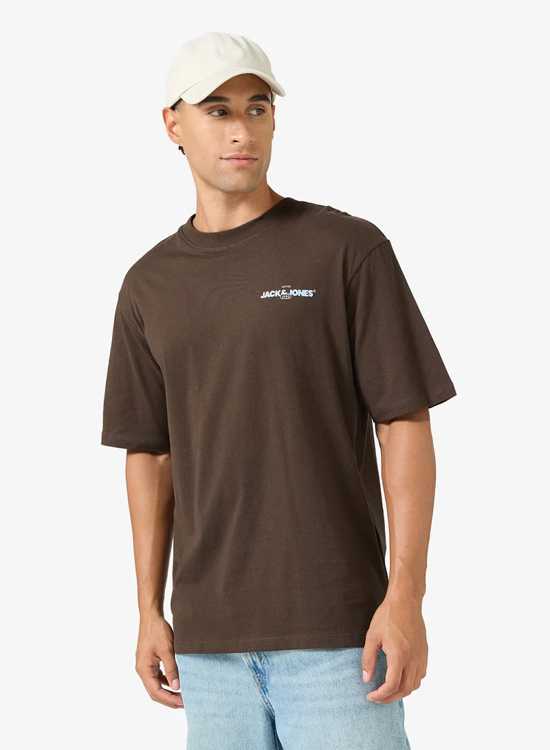 JACK & JONES Logo Regular Fit Crew Neck T-Shirt