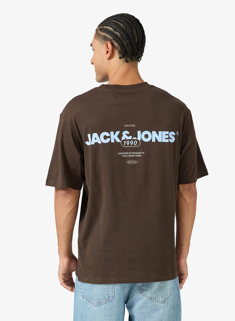JACK & JONES Logo Regular Fit Crew Neck T-Shirt