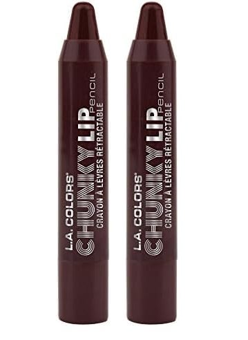 L.A. Colors LA COLORS Chunky Lip Pencil Spice 004 Ounce Pack of 2 