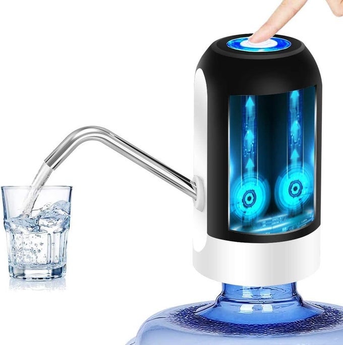 AUTOMATIC WIRELESS WATER CAN DISPENSER PUMP FOR 20 LITRE BOTTLE CAN WHITEBLACK