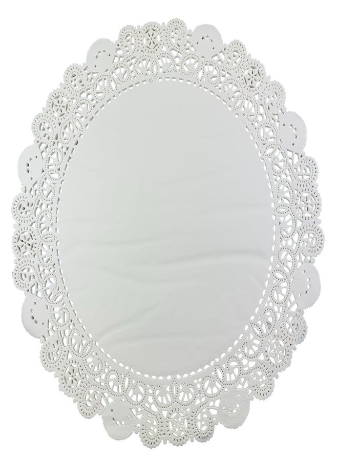 Worlds 25 Pack Round White Paper Doilies Grease Greaseproof Lace Paper Doilies 16" Inch - Image 1