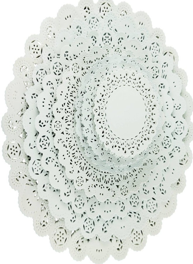 Worlds 25 Pack Round White Paper Doilies Grease Greaseproof Lace Paper Doilies 16" Inch - Image 2