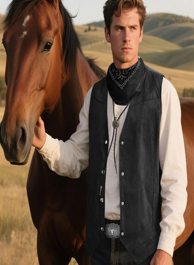 GUSTAVE® Necklace for Men Punk Flower Necklace Western Cowboy Leather Pendant Neck Chain Adornment Accessories for Party Concert Wear - Image 5