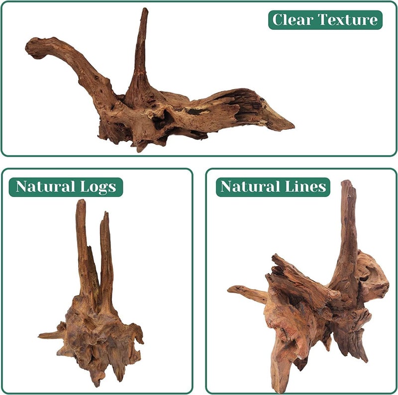 Azil Natural Driftwood 9''-12'' (2 Pieces) â€“ Perfect Aquarium Decoration for Fish Tanks, Freshwater Aquariums, Terrariums, Aquascaping, Hardscaping, Aquatic Plants - Image 2
