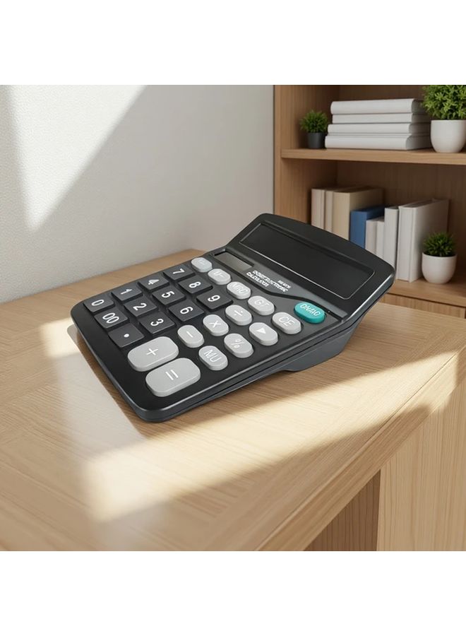 Large Screen 12 Digit Electronic Calculator with Advanced Statistical Functions Compact Portable Design Pink - Image 1