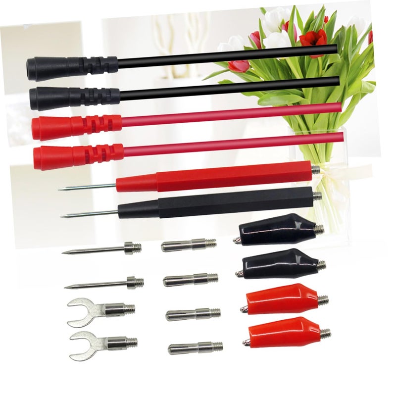 مجموعة رؤوس اختبار مقبس الموز 18 قطعة، مشابك التمساح، أسلاك التوصيل، كابل الملتيميتر - Image 4