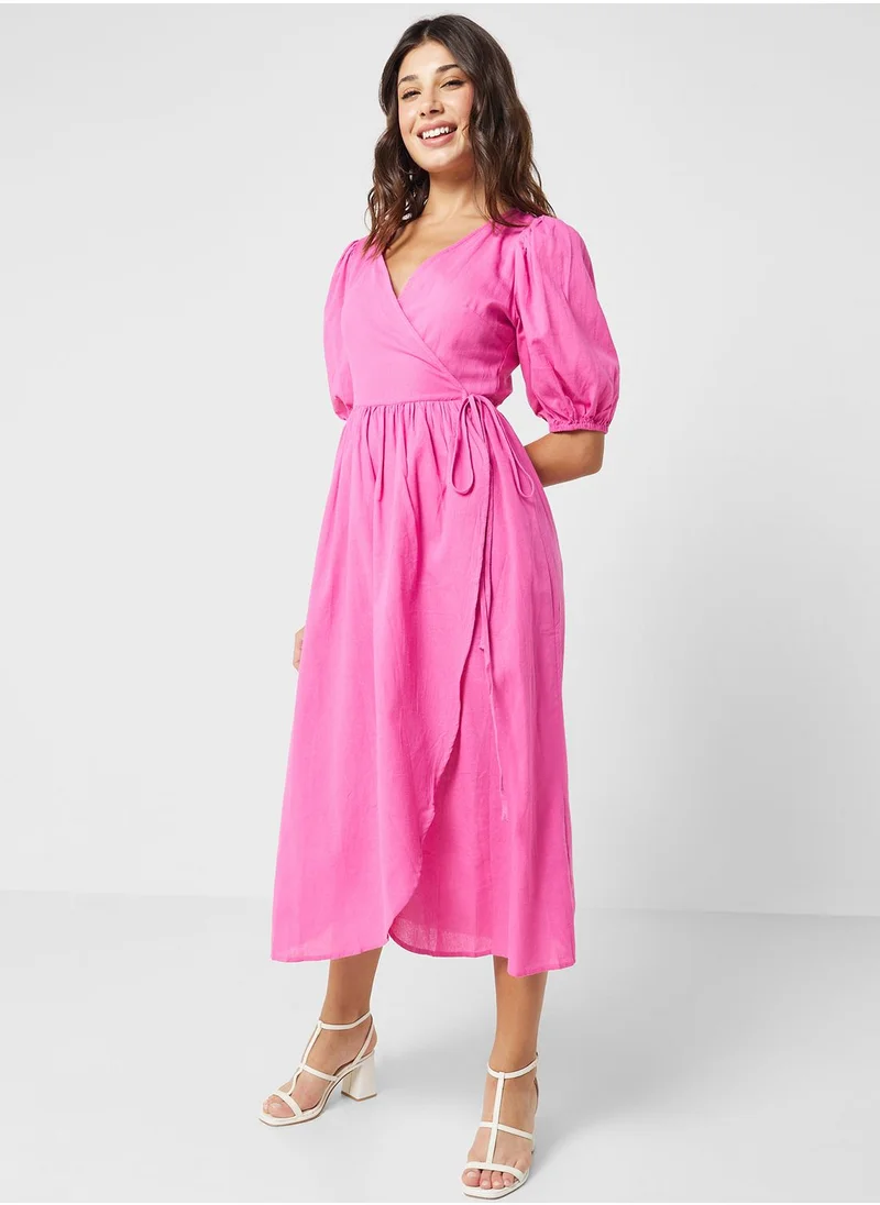 Ginger Midi Wrap Dress