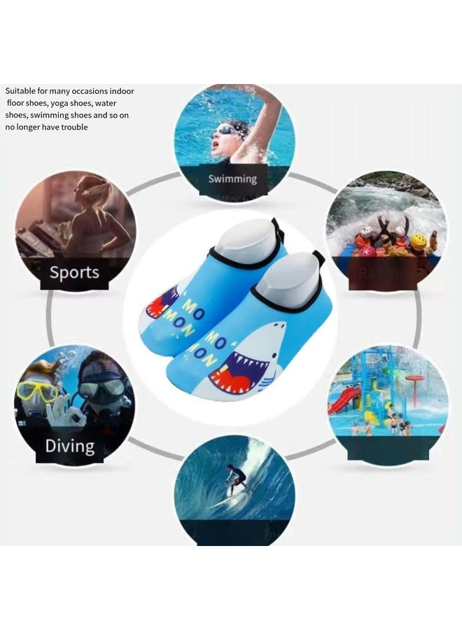 مرحبا بيبي أحذية سباحة مائية للأطفال، أحذية رياضية حافية القدمين، سريعة الجفاف، مضادة للانزلاق، مناسبة للشاطئ وركوب الأمواج وحمام السباحة، للأولاد والبنات، مقاس 26-27، مناسبة للأقدام من 15.5 إلى 16.5 سم - Image 5