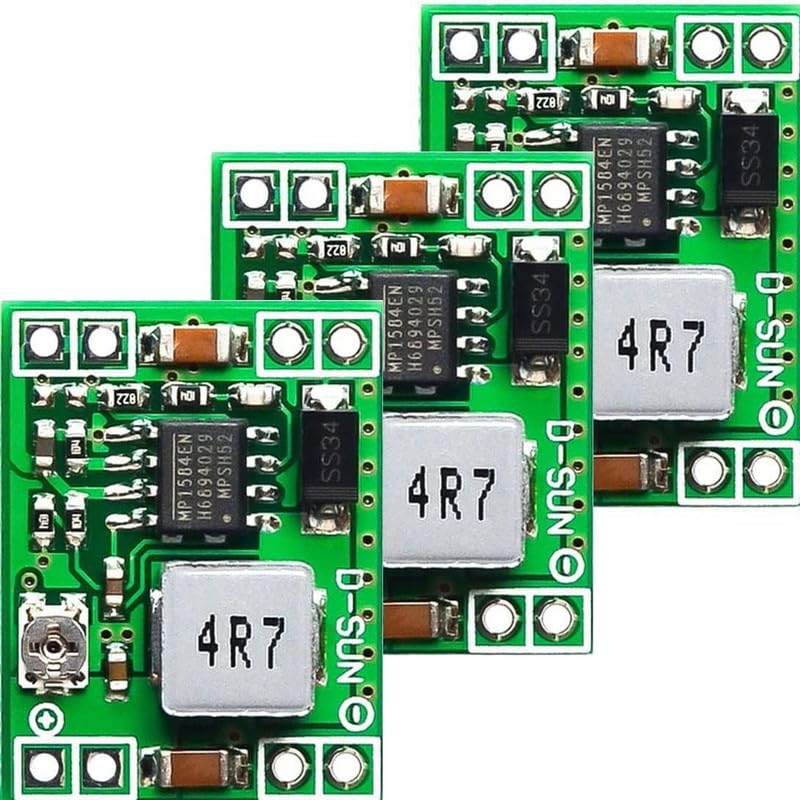 REES52 REES52 3Pcs MP1584EN Mini DCDC 3A Power Buck Adjustable Module 24V to 12V9V5V3V for Applicable to Various Occasions with Strict Requirements on Volume and Weight - Image 1