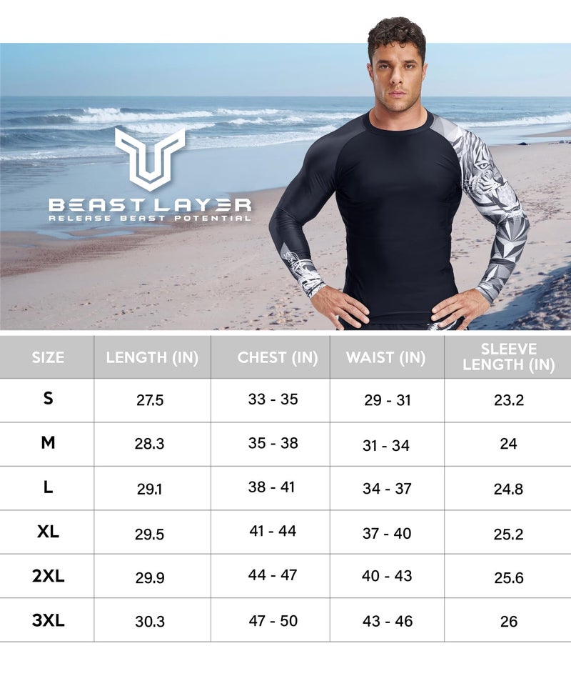 HUGE SPORTS HUGE SPORTS Wildling Series UV Protection Quick Dry Compression Rash Guard (Eagle,XL) - Image 2