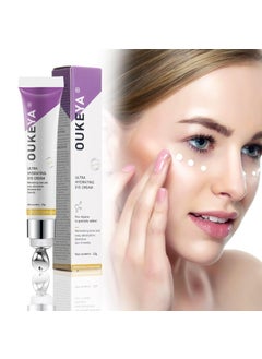 OUKEYA Eye Cream for Dark Circles, Under Eye Cream Anti Aging Wrinkles, Eye Cream for Puffiness & Bags Under Eyes, Dark Circles Under Eye Treatment, Eye Repair Cream Treatment with Massage Roller 