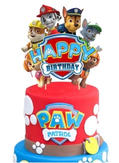 Highland Paw Patrol Happy Birthday Cake Topper  - Image 1