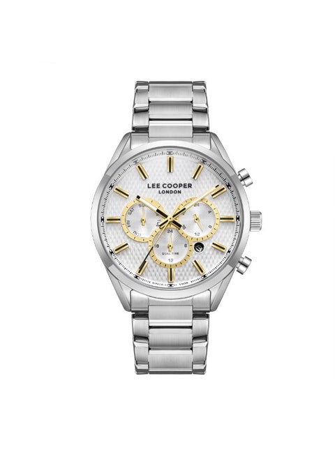 Men's Multi Function Display Watch With Silver Metal Strap - LC08153.330