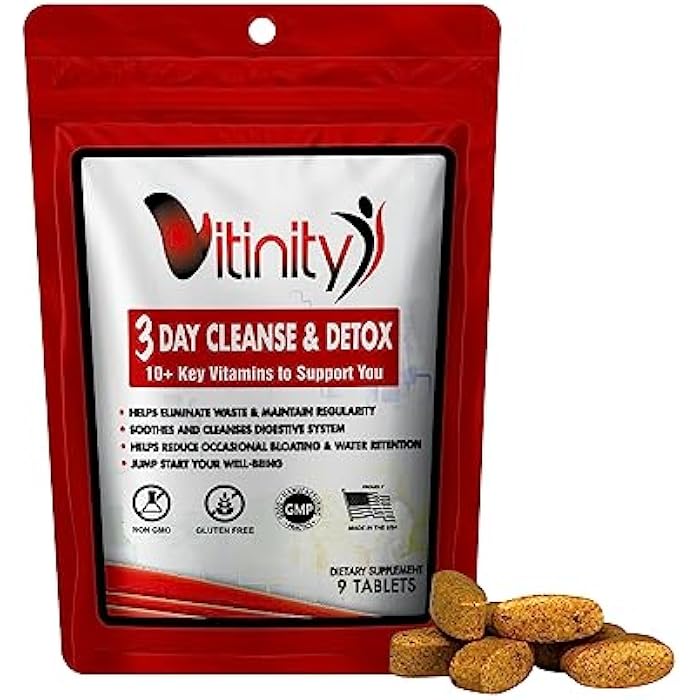 VITINITY 3 Day Detox - Natural Whole Body Detox Pills - Colon Cleanse for Digestive Health - Herbal Supplement for Weight, Bloating, & Constipation Relief - Apple Cider Vinegar & Cayenne Pepper (1) - Image 1