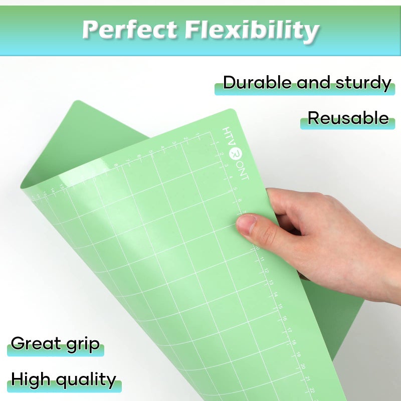 HTVRONT Variety Cutting Mat, 2 Pcs Cutting Mat 12x12 Compatible with Cricut Maker 3/Maker 4/Maker/Explore 3/4/Air 2/One Cutting Machine (LightGrip, StandardGrip), Cutting Mats Replacement Accessories - Image 5