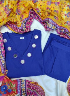 PRIYA’S PANACHE Purple Cotton Kurta Set for Women with Multicolor Dupatta | Ethnic Indian Dress | Salwar Kameez Kurti Pant Set | Ready-to-Wear Traditional Outfit  - Image 2