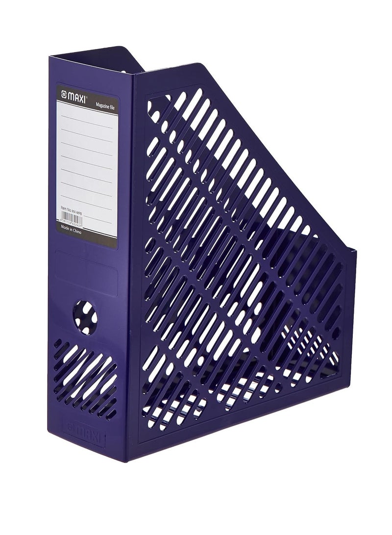 Maxi Plastic Magazine Holder Blue - Image 1