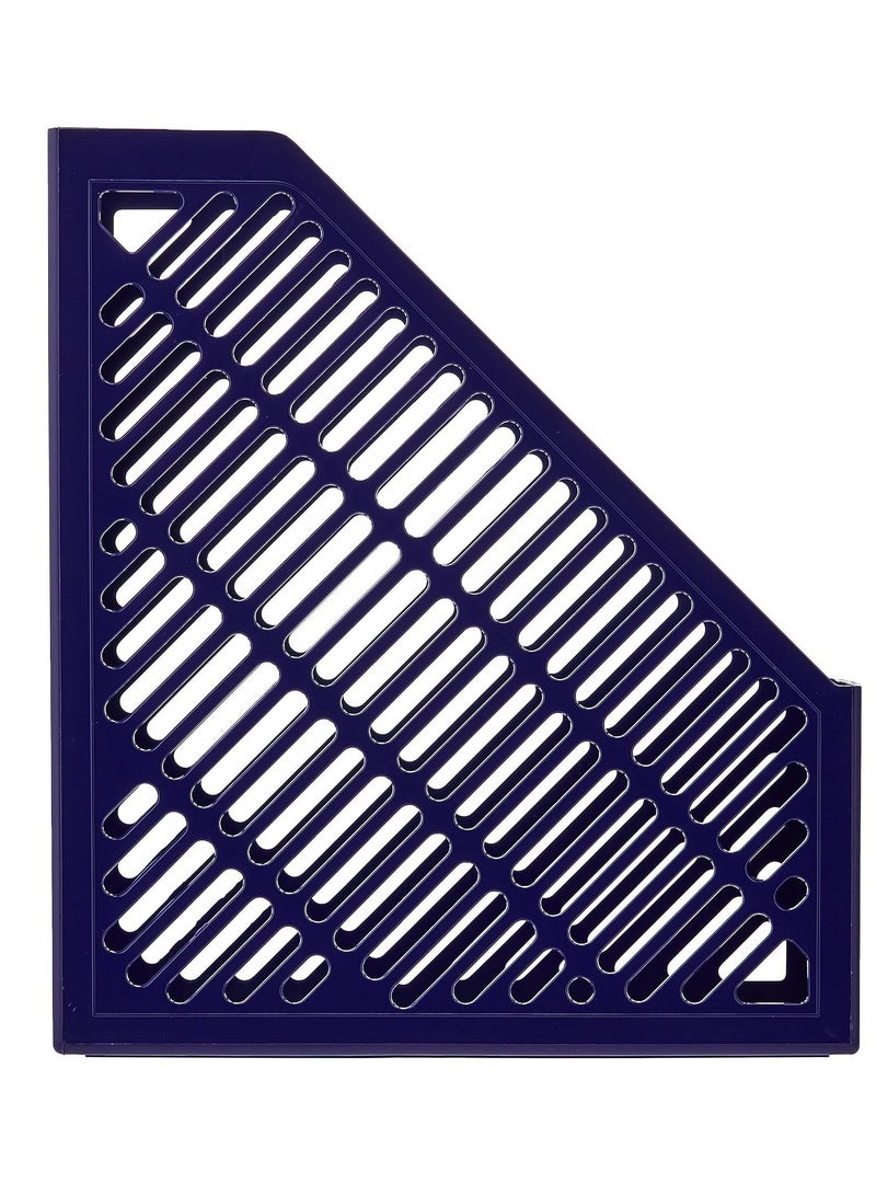 Maxi Plastic Magazine Holder Blue - Image 3