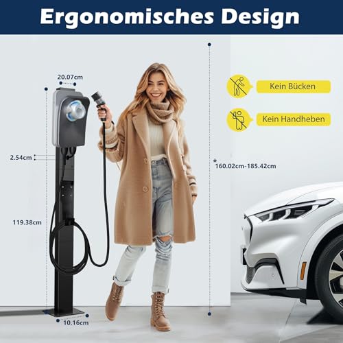 Ufixed Tesla Outdoor Charging Pedestal, Tesla Charging Stand for Gen 3 Electric Vehicle Charging Stations, EV Charging Pedestal Compatible with Tesla Mobile Connector & J1772 Charger - Image 4