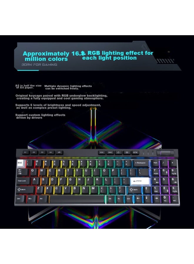 Thunderobot Kt78 Yao Ying Wired Magnetic Switch Keyboard, Hejin Custom Magnetic Switch, 8khz Polling Rate, Rt Keyboard, Fps Valorant, 78 Keys, Home Use - Image 2