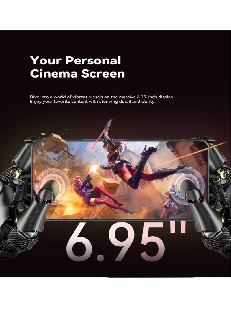 Cubot - MAX 5 Smartphone 6.95-Inch FHD+ Display 5G Android 14 Octa-core Processor Game Mobile Phone 12GB RAM 256GB ROM 5100mAh Battery 100MP+32MP Camera Wi-Fi6 Dual SIM NFC TECH Black - Image 1