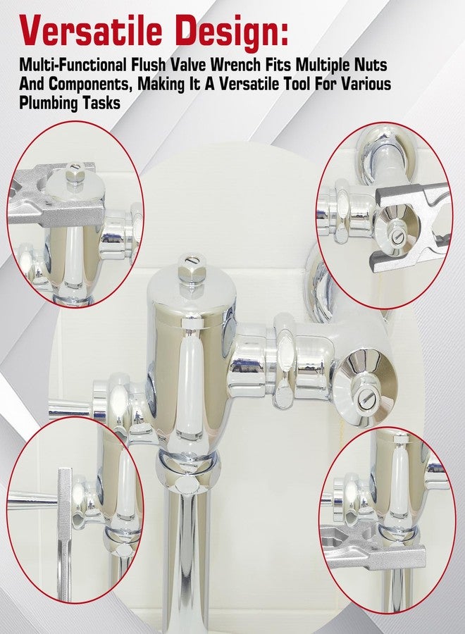 Yaocom 7-3/4 Spud Wrench Flush Valve Wrench Ergonomic Multiple Wrenches for Servicing and Installing Flushometers Spud with Smooth Jawed for Preventing Chrome Damage - Image 4