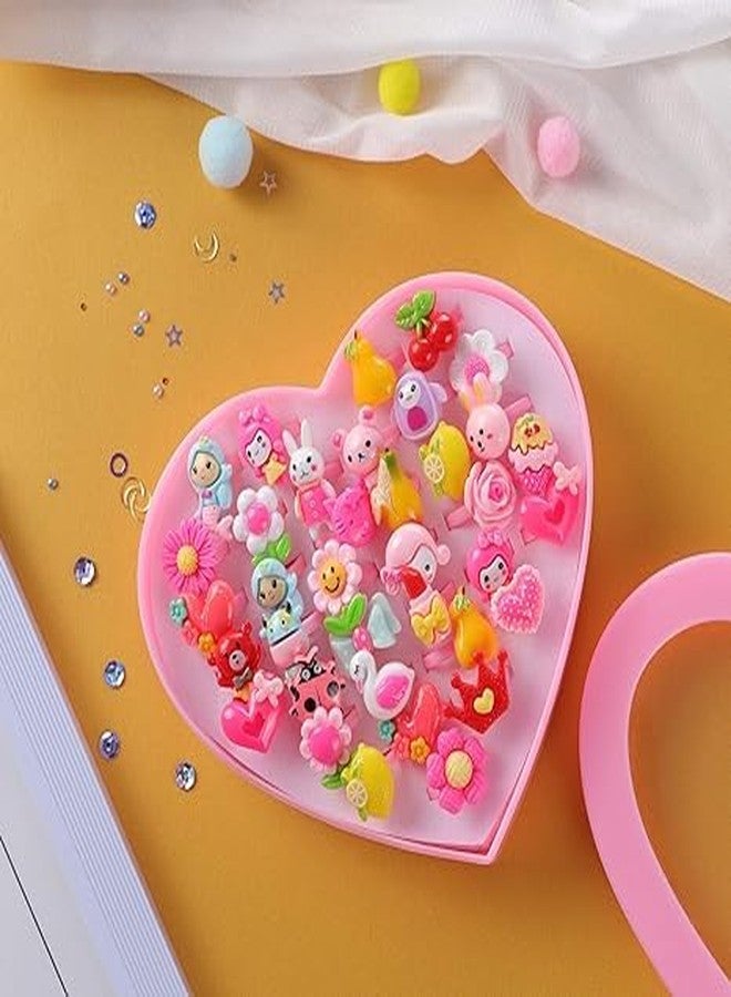 AUTOWRAP Jewelry Ring 36pcs, Adjustable, Girls Pretend Play and Dress Up Rings for 4-12 Year-Old Girl Christmas Birthday Party Favor Gifts, Toy Rings for kids - Image 2
