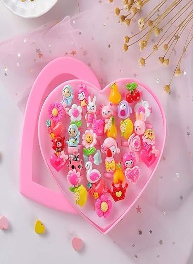 AUTOWRAP Jewelry Ring 36pcs, Adjustable, Girls Pretend Play and Dress Up Rings for 4-12 Year-Old Girl Christmas Birthday Party Favor Gifts, Toy Rings for kids - Image 5