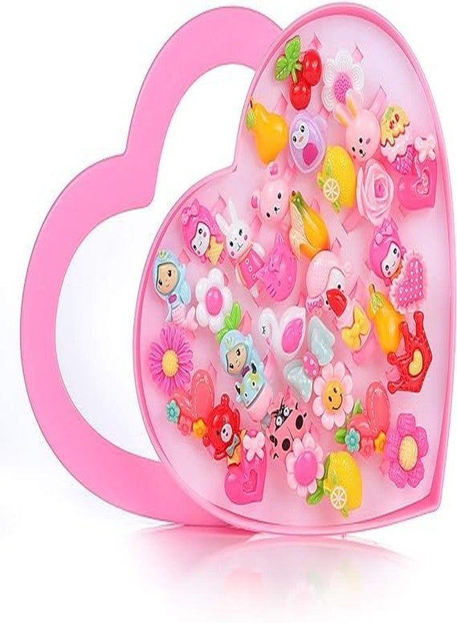 AUTOWRAP Jewelry Ring 36pcs, Adjustable, Girls Pretend Play and Dress Up Rings for 4-12 Year-Old Girl Christmas Birthday Party Favor Gifts, Toy Rings for kids - Image 4