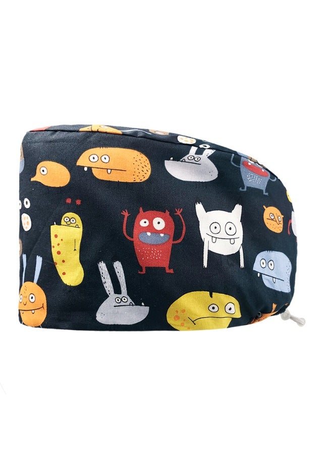 NIBEMINENT Soft Cotton Unisex Scrubs Cap Mens Scrubs Nursing Medical Surgical Caps Medical Uniforms Multicolour Printing Hospital Nurse Hat