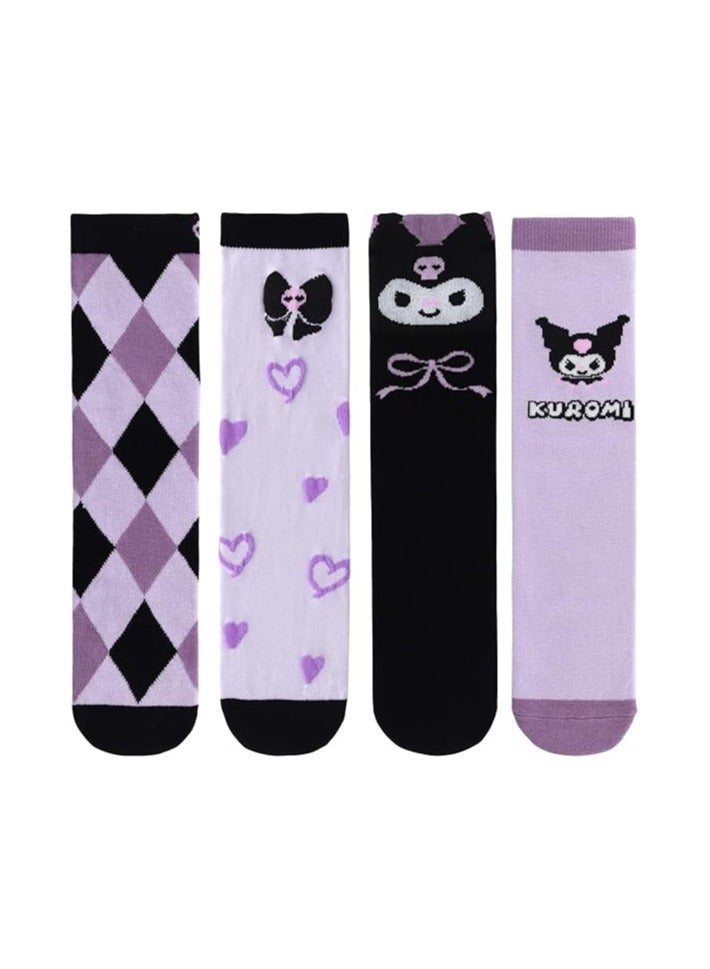 عام جوارب كارتون كرومي كارتون كرومي لطيفة وجديدة كاجوال كاجوال كاجوال تنورة عالية الكاحل جوارب لطيفة للأطفال الكبار جوارب بنات كبيرة - Image 1