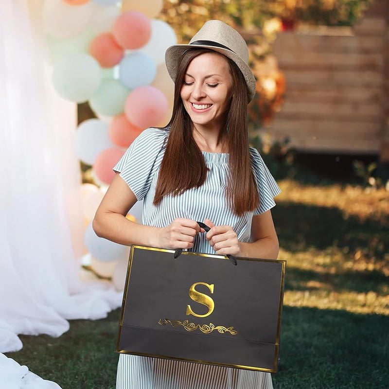 momoake Gift Wrap Bag with Card and Tissue Paper (Letter J) - Image 4