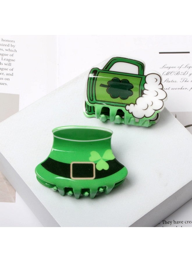 Cuizhiyu 4Pk Hair Claw Clips For St. Patrick'S Day Hair Accessories For Girls Women Green Claw Clips Irish Day Kids Cute Hair Clips (Color D) - Image 5