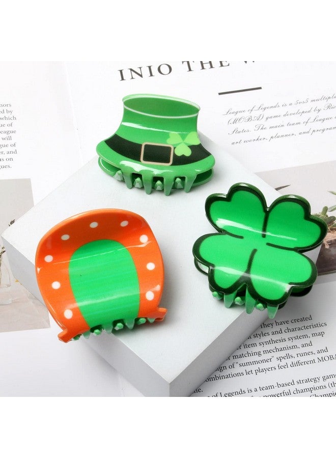 Cuizhiyu 4Pk Hair Claw Clips For St. Patrick'S Day Hair Accessories For Girls Women Green Claw Clips Irish Day Kids Cute Hair Clips (Color D) - Image 3
