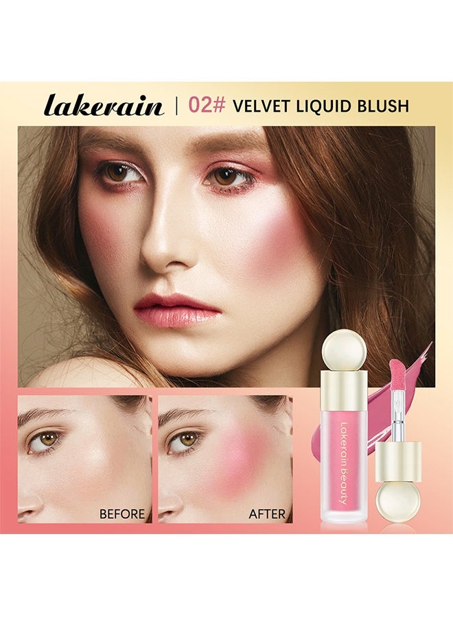 lakerain Natural Light l Liquid Highlighter，Velvet Liquid Blush lightweight，Long Lasting，Create a Natural and Vibrant Makeup #02 - Image 2