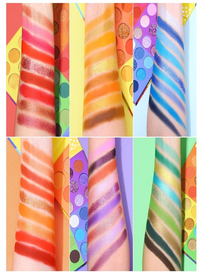 Kira 54 Colors Splashy Candies Eyeshadow Palette + 15pcs Makeup Brush Set Waterproof Easy Blending palette For Women - Image 3