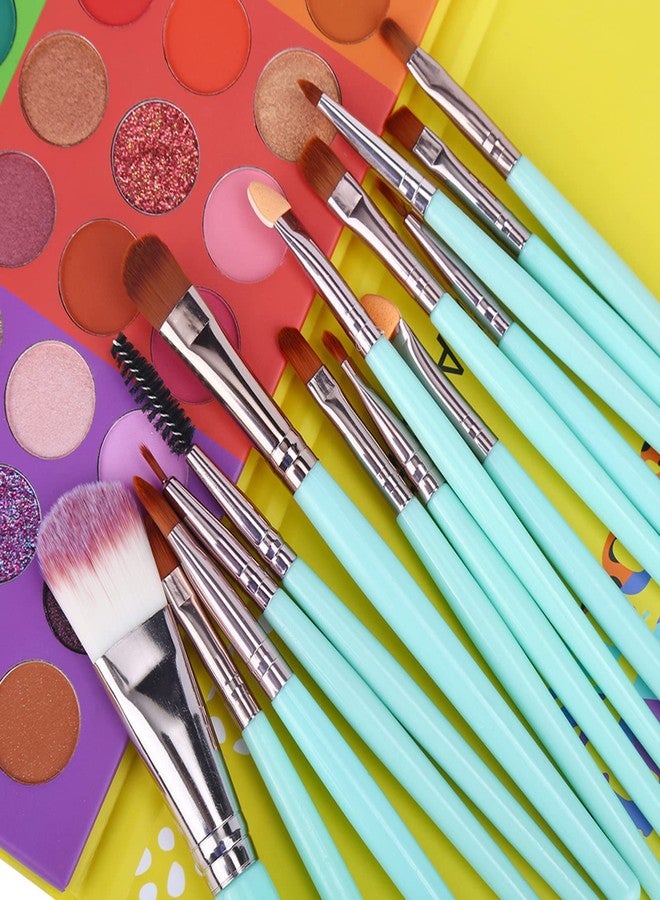 Kira 54 Colors Splashy Candies Eyeshadow Palette + 15pcs Makeup Brush Set Waterproof Easy Blending palette For Women - Image 5