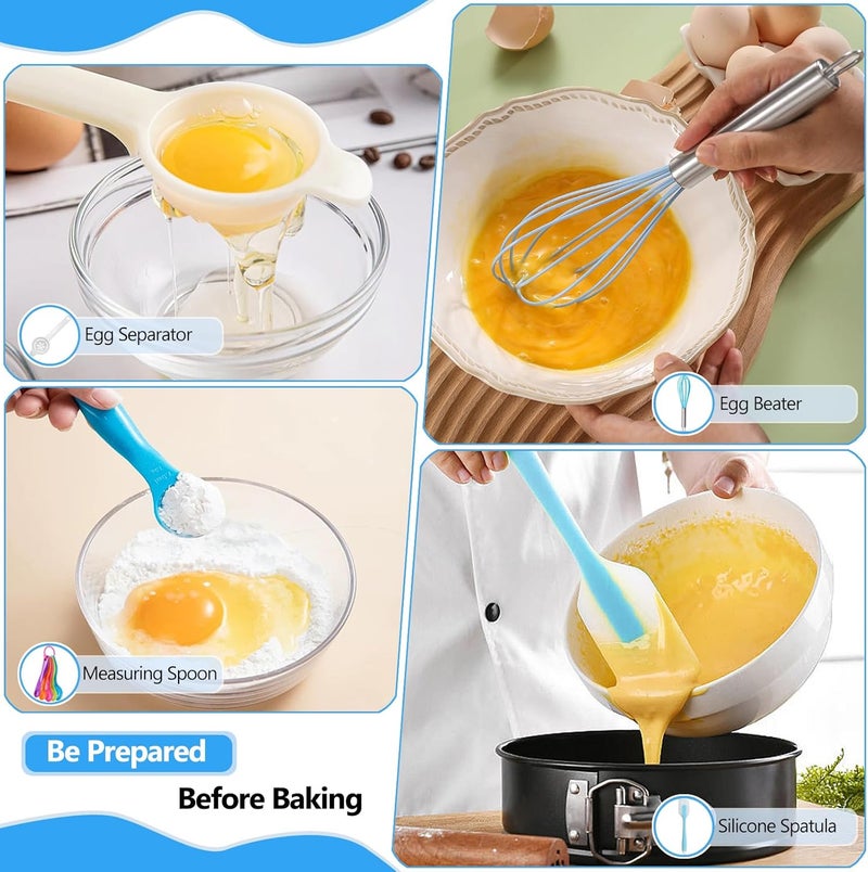 Makmeng 722pcs Cake Decorating Kit - Baking Supplies with Springform Pans, Cake Rotating Turntable, Icing Piping Bags and frosting Tips Set - Cake Decorating Tools for Beginners - Image 4