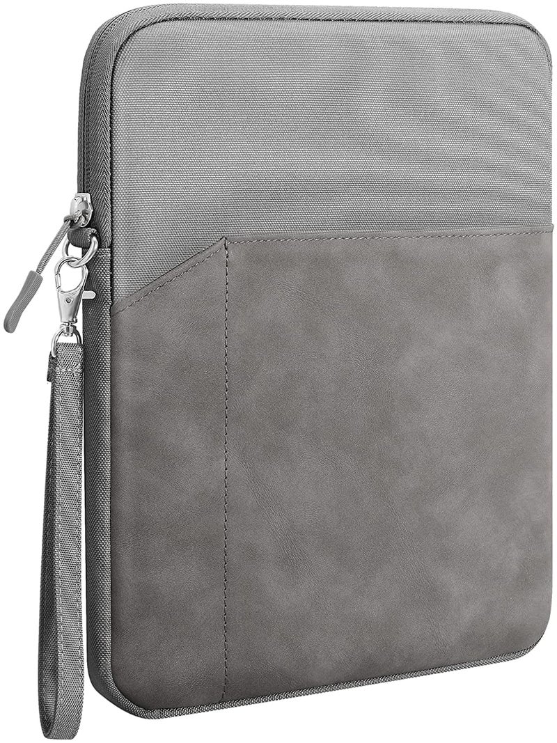 ProElite Polyester Tablet Sleeve Case Cover 6" to 8" for Amazon Kindle 6", Paperwhite 6.8", Kindle Fire, Apple iPad mini 6/5/4/3/2/1, Lenovo M9/M8, Samsung Galaxy A9/A7 Lite Tablet, Dark Grey - Image 1