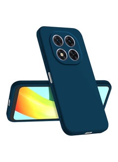 Generic Xiaomi Redmi Note 14 Pro Liquid Gel Rubber Bumper Case with Soft Microfiber Lining Cushion Slim Hard Shell Shockproof Protective Cover for Redmi Note 14 Pro 5G 2024 (Blue)  - Image 1