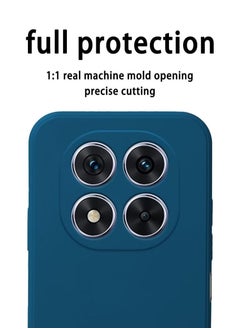 Generic Xiaomi Redmi Note 14 Pro Liquid Gel Rubber Bumper Case with Soft Microfiber Lining Cushion Slim Hard Shell Shockproof Protective Cover for Redmi Note 14 Pro 5G 2024 (Blue)  - Image 2
